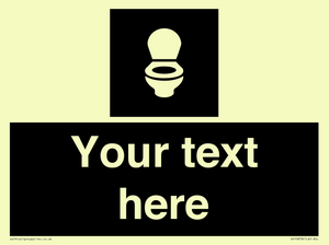 Custom information: black panel wc toilet